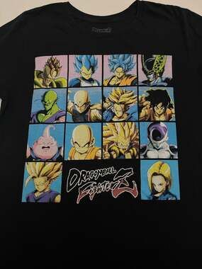 Dragon Ball Z Fighterz T-Shirt Mens M Player Select Black street fighter DBZ